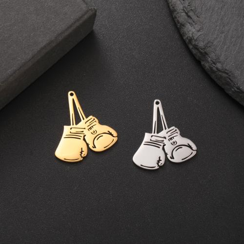 Stainless Steel Pendants, 304 Stainless Steel, Boxing Glove, plated, DIY 