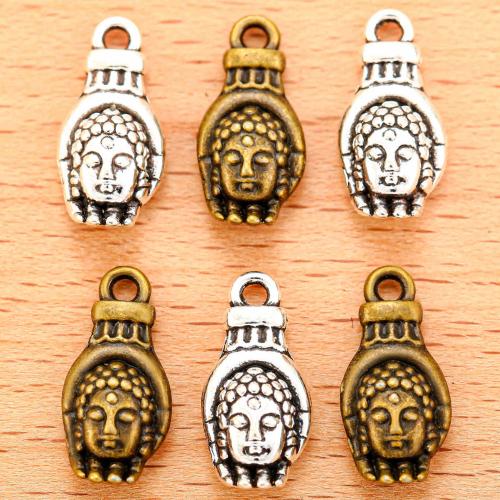 Charakterform Zinklegierung Anhänger, Buddha, plattiert, DIY, keine, 18x8mm, 100PCs/Tasche, verkauft von Tasche