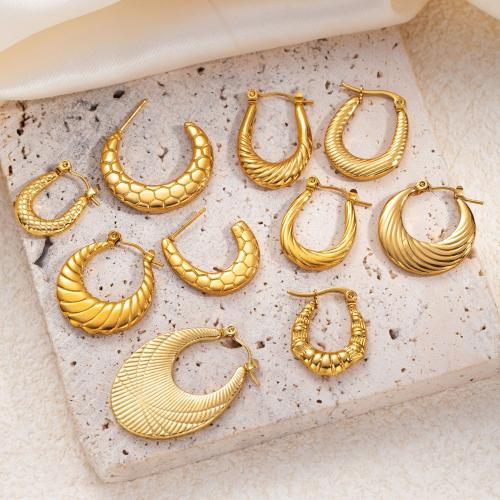 Stainless Steel Leverback Earring, 304 Stainless Steel, fashion jewelry & for woman, golden 