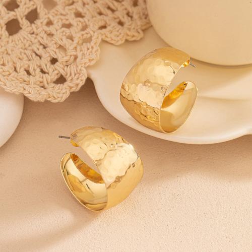 Zinc Alloy Stud Earring, plated, for woman, gold 