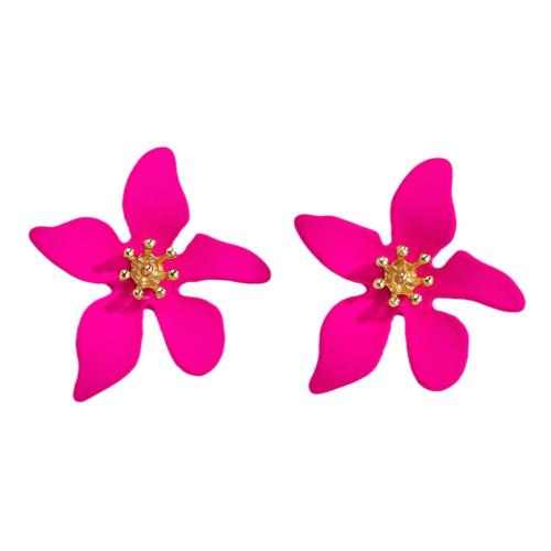 Zinc Alloy Stud Earring, petals, plated, stoving varnish & for woman 