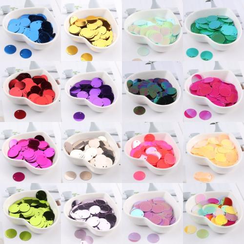 Plastic Sequin Beads, Flat Round, DIY [