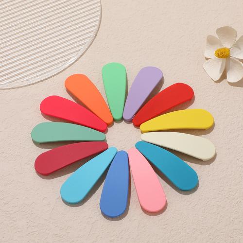 Hair Snap Clips, Zinc Alloy, stoving varnish, for woman, Random Color, 52mm, Approx 