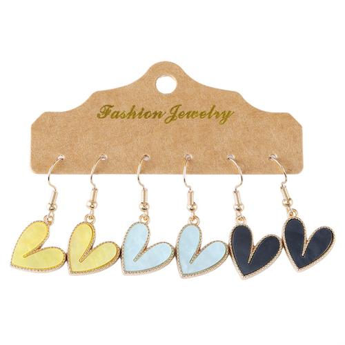 Acrylic Drop Earring, Zinc Alloy, with Acrylic, plated, three pieces & for woman 