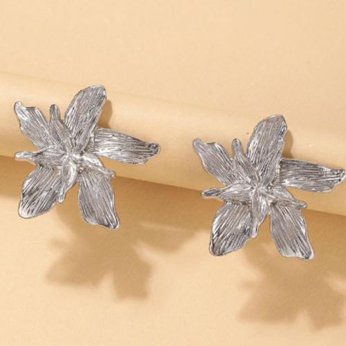 Zinc Alloy Stud Earring, plated, fashion jewelry & for woman 