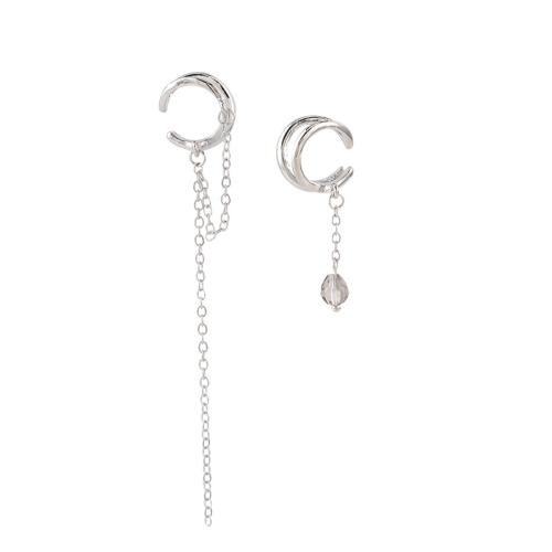 Boucle d'oreille de Clip en alliage de zinc, Placage, pour femme, argent Vendu par paire[