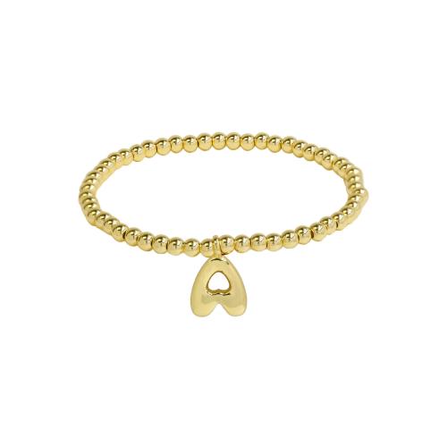 Brass Bracelets, plated & for woman, gold 