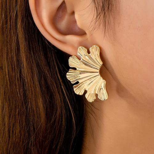 Zinc Alloy Stud Earring, Leaf, plated, for woman 