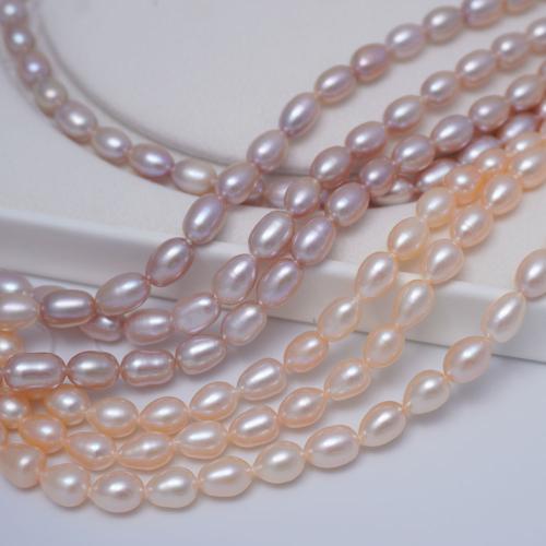 Rice Cultured Freshwater Pearl Beads, DIY Approx 35-36 cm 