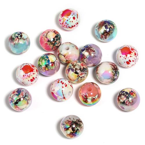 Plating Acrylic Beads, Round, DIY 16mm 