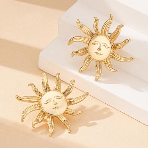 Zinc Alloy Stud Earring, plated, for woman, gold 