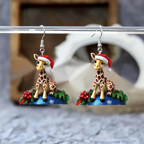 Acrylic Drop Earring, Giraffe, cute & for woman 