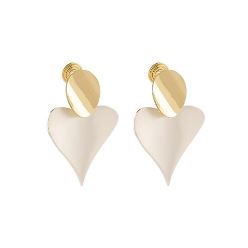 Zinc Alloy Drop Earring, plated & for woman, golden 