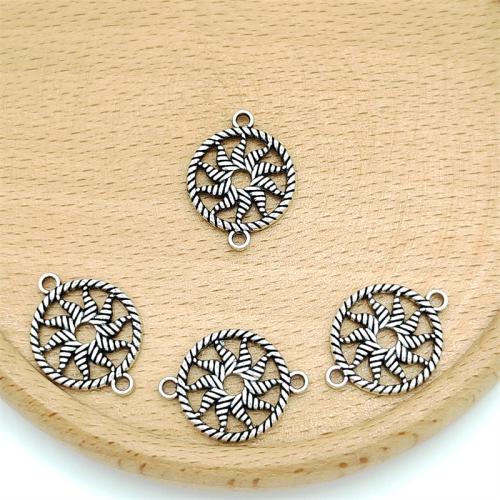 Zinc Alloy Charm Connector, Sun, antique silver color plated, DIY & 1/1 loop 