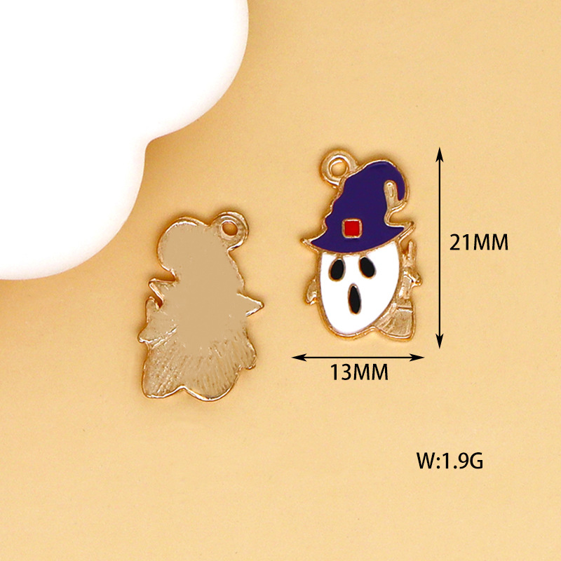 Zinc Alloy Skull Pendants, gold color plated, Halloween Design & DIY & different styles for choice & enamel, Sold By PC