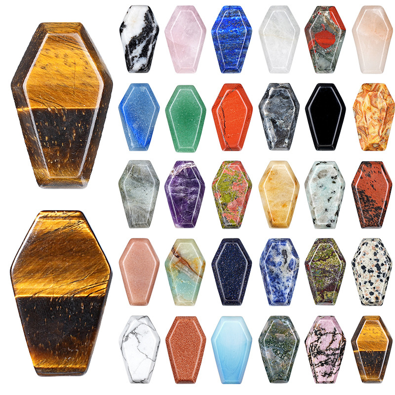 Gemstone Decor Ornaments, polished, Halloween Design & DIY & different materials for choice, 19x31mm, Sold By PC