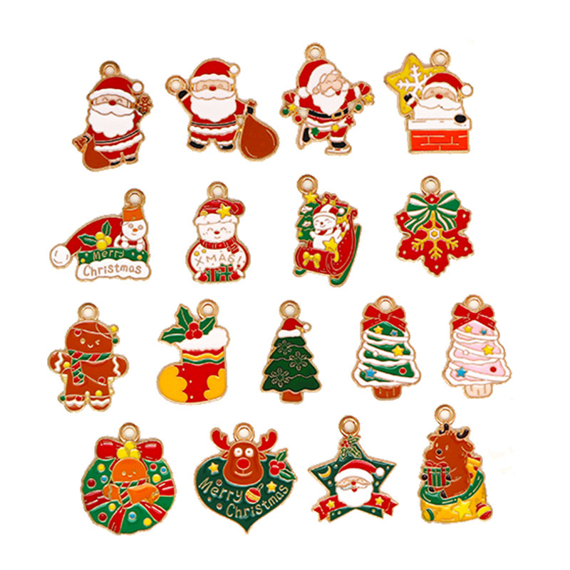 Zinc Alloy Christmas Pendants, plated, Christmas Design & DIY & different styles for choice & enamel, Sold By PC