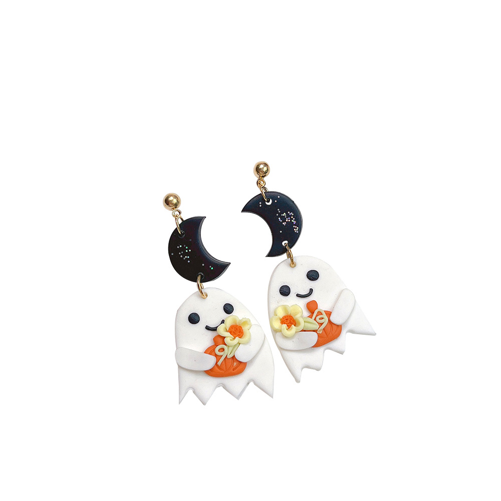Polymer Clay Drop Earring, Halloween Jewelry Gift & different styles for choice & for woman, Sold By Pair