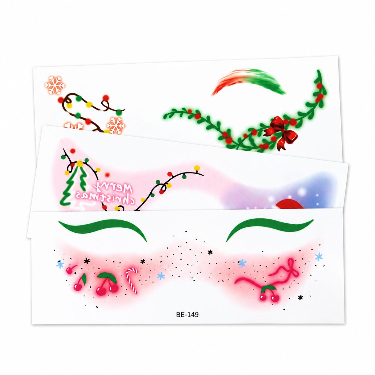 Tattoo Sticker, Paper, water transfer painting, Christmas Design, more colors for choice, 158x60mm, Sold By PC