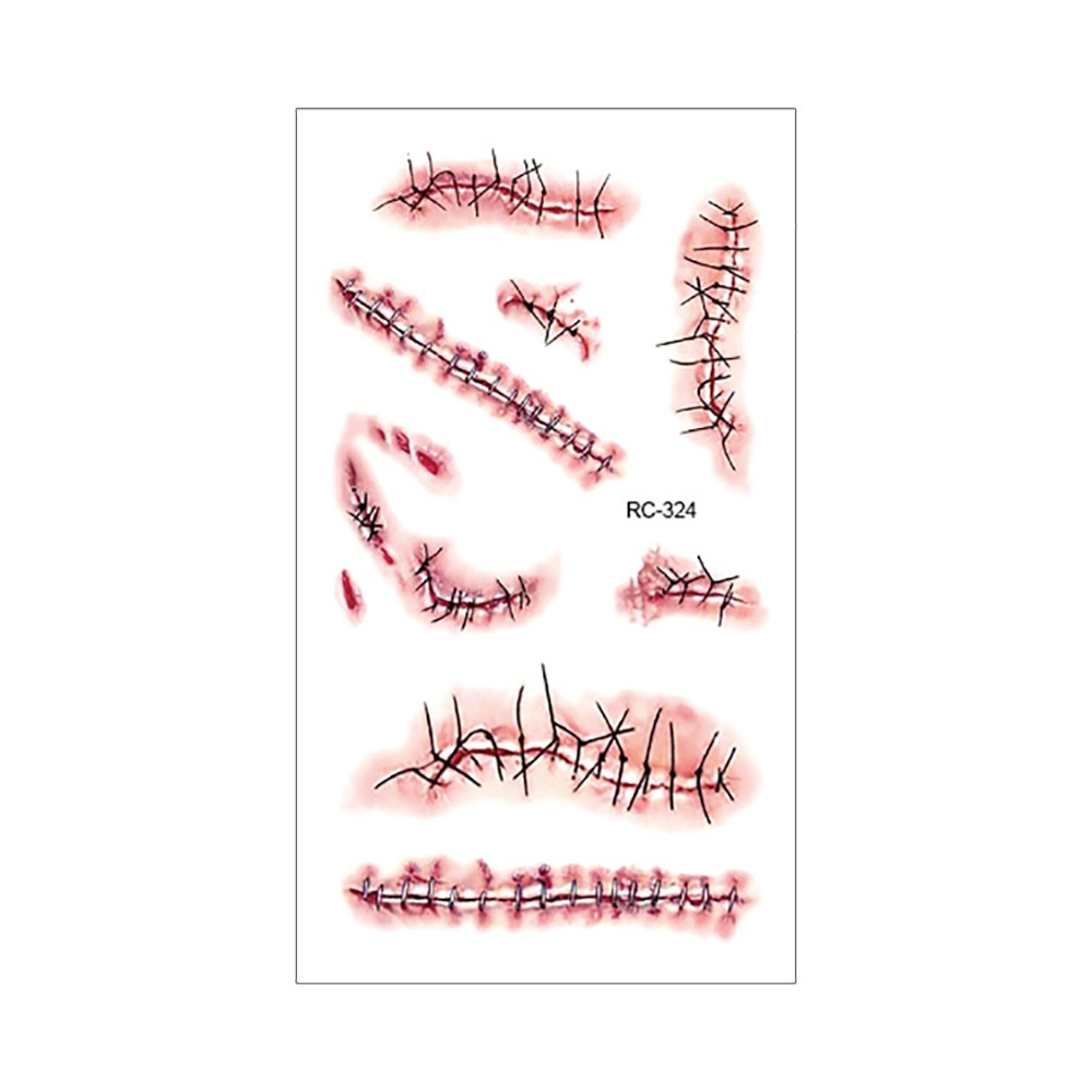 Water-Slide Paper Tattoo Sticker, water transfer painting, Halloween Design & Unisex, more colors for choice, 105x60mm, Sold By PC