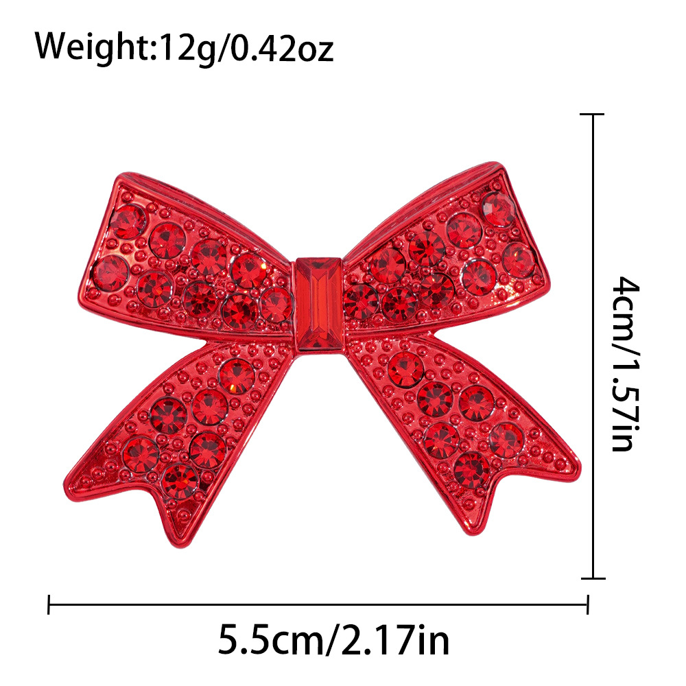 Crystal Brooch, with Zinc Alloy, Bowknot, for woman & with rhinestone, 55x40mm, Sold By PC
