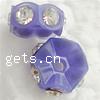 Wave Rondelle Rhinestone Spacer, with Plastic 