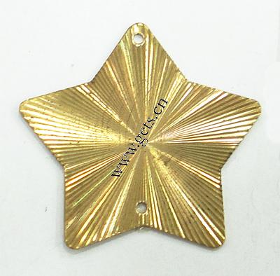 Brass Stamping Connector, Star, different size for choice & 1/1 loop, original color, Sold By PC