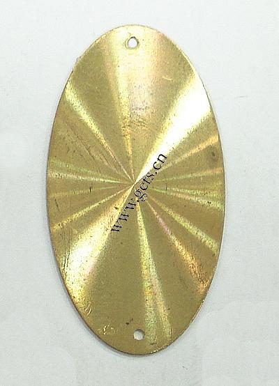 Brass Stamping Connector, Flat Oval, different size for choice & 1/1 loop, original color, Sold By PC