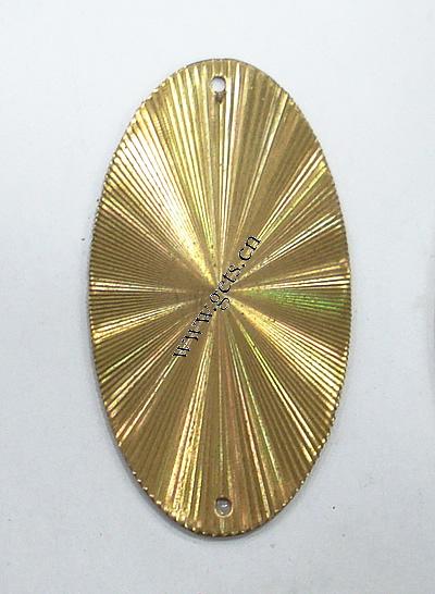 Messing Stempel Connector, oval, verschiedene Größen vorhanden & 1/1-Schleife, originale Farbe, verkauft von PC