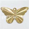 Brass Stamping Connector, Butterfly, 1/1 loop, original color 