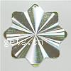 bijoux embouties en aluminium, fleur, Placage de couleur platine Vendu par PC