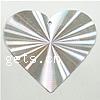 bijoux embouties en aluminium, coeur, Placage de couleur platine Vendu par PC