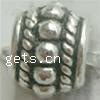 Zinc Alloy European Beads, Rondelle, plated, without troll Approx 3.5mm 