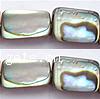 Abalone Shell Beads, Rectangle, 9-12mm Inch 