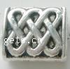 Zinc Alloy Flat Beads, Rectangle, plated lead & nickel free 