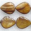 Natural Freshwater Shell Beads, Teardrop, brown Approx 15 Inch, Approx 