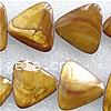 La Perla de Concha Natural, Nácar, Triángulo, marrón, 20x20x5mm, longitud:aproximado 15 Inch, aproximado 20PCs/Sarta, Vendido por Sarta