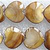Natural Freshwater Shell Beads, Heart, brown Approx 15 Inch, Approx 