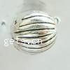 Zinc Alloy Corrugated Beads, Round, plated nickel, lead & cadmium free 
