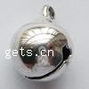Brass Jingle Bell for Christmas Decoration, Round, plated lead & cadmium free, 8mm 