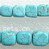 Dyed Natural Turquoise Beads, Square Inch 