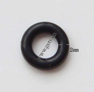 Джамп-кольцо ПВХ, PVC-пластик, Кольцевая форма, больше размеров для выбора, чёрный, продается PC