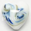 Handmade Lampwork Beads, Heart, 20x20x13mm, Sold by PC