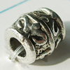 Zinc Alloy European Beads, Drum, plated, without troll 8mm Approx 3mm 