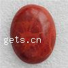 Coral Cabochons, Grass Coral, Oval red 