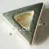 Zinc Alloy Frame Beads, Triangle, plated nickel, lead & cadmium free, 12mm 