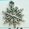 Zinc Alloy Christmas Pendants, Snowflake, plated, Christmas jewelry Approx 
