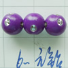 Perles en plastique d'Accent d'argent , Rond, Placage, argent accentué, plus de couleurs à choisir, 6mm, Vendu par sac