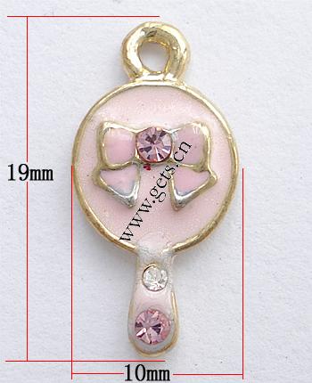 Zinc Alloy Tool Pendants, plated, enamel, more colors for choice, 19x10x3mm, Sold By PC