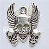 Zinc Alloy Skull Pendants, plated lead & nickel free Approx 